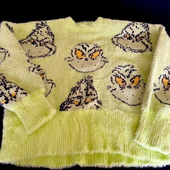 Justice Grinch Sweater Girls Medium Size 10 - Picture 1 of 2